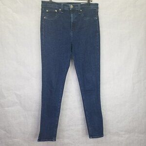 Rag & Bone Jeans Women's 29 High Rise Tapered Split Ankle Pockets Dark Wash Y2K